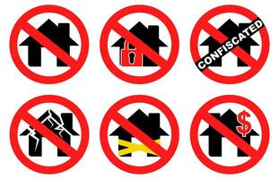 set House banned sign icon design vector illustration