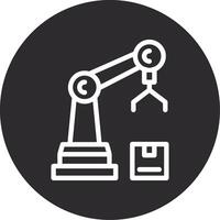 Robot Assembly Inverted Icon vector