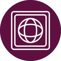 LinkedIn Outline Circle Icon vector