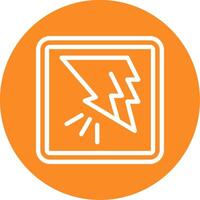 Bold Burst Outline Circle Icon vector