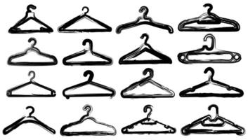 Set hanger icon Grunge design vector illustration