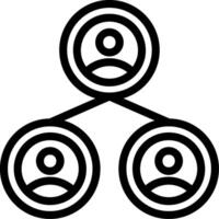 Team Building Line Icon vector