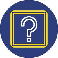 Question Mark Dual Line Circle Icon vector