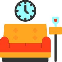 Lounge Flat Icon vector
