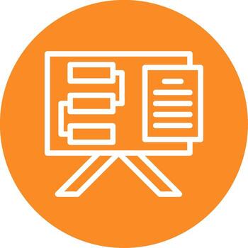 Lessons Learned Outline Circle Icon vector