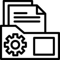 Data Management Line Icon vector