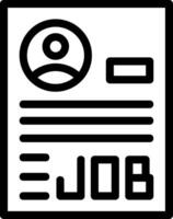 Job Description Line Icon vector