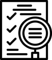 Survey Line Icon vector