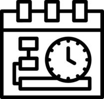 Deadline Line Icon vector