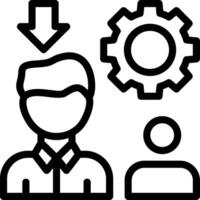 Recruitment Manager Line Icon vector