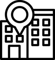 Office Location Line Icon vector