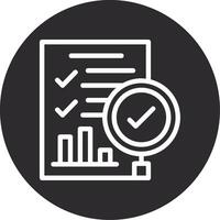 Evaluation Inverted Icon vector