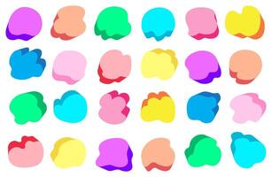 set trendy liquid fluids shapes colorful abstract elements. Blob icon design vector illustration