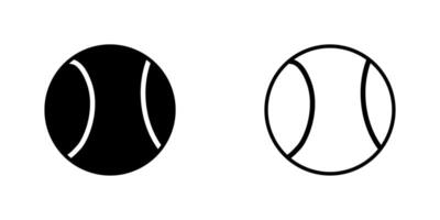 Tennis ball black outline icon sports design template vector illustration