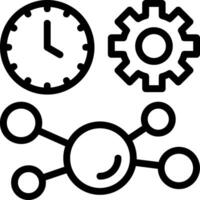 Time Tracking Line Icon vector