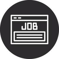 Job Listing Inverted Icon vector