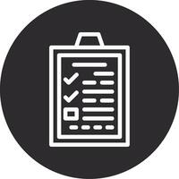 Application Form Inverted Icon vector