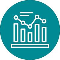 Graph Outline Circle Icon vector