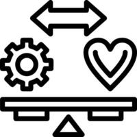 Work-Life Balance Line Icon vector