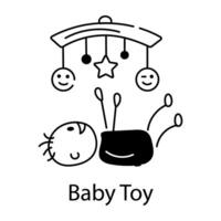 Trendy Baby Toy vector