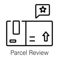 Trendy Parcel Review vector
