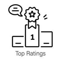 Trendy Top Ratings vector