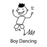 Trendy Boy Dancing vector