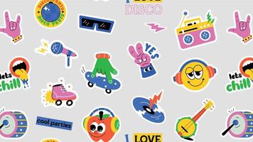 Trendy Groovy Theme vector