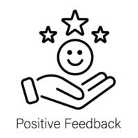 Trendy Positive Feedback vector