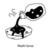 Trendy Maple Syrup vector