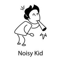 Trendy Noisy Kid vector