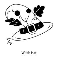 Trendy Witch Hat vector