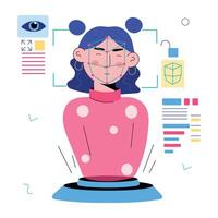 Trendy AI Hologram vector