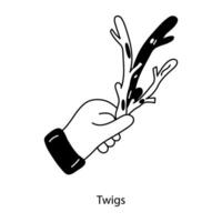 Trendy Twigs Concepts vector