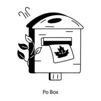 Trendy Po Box vector