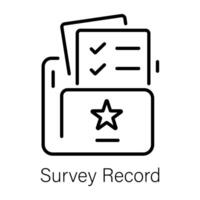 Trendy Survey Record vector