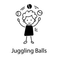 Trendy Juggling Balls vector