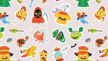 Trendy Scary Pattern vector