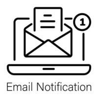 Trendy Email Notification vector