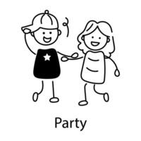 Trendy Party Concepts vector