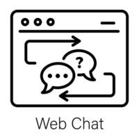 Trendy Web Chat vector