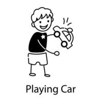 Trendy Playing Car vector