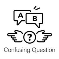 Trendy Confusing Question vector