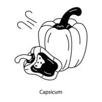 Trendy Capsicum Concepts vector