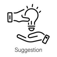 Trendy Suggestion Concepts vector
