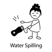 Trendy Water Spilling vector