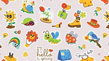 Trendy Springtime Pattern vector