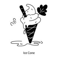 Trendy Ice Cone vector