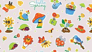 Trendy Spring Pattern vector