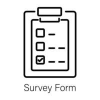 Trendy Survey Form vector